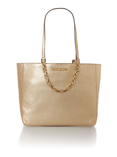 michael kors gold satchel|Michael Kors manhattan leather satchel.